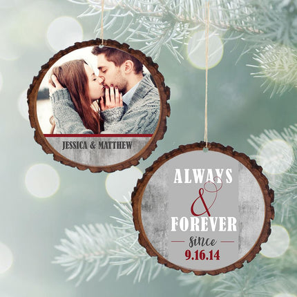Always and Forever Photo Personalized Wood Ornament created by ORNAMENT SHOP