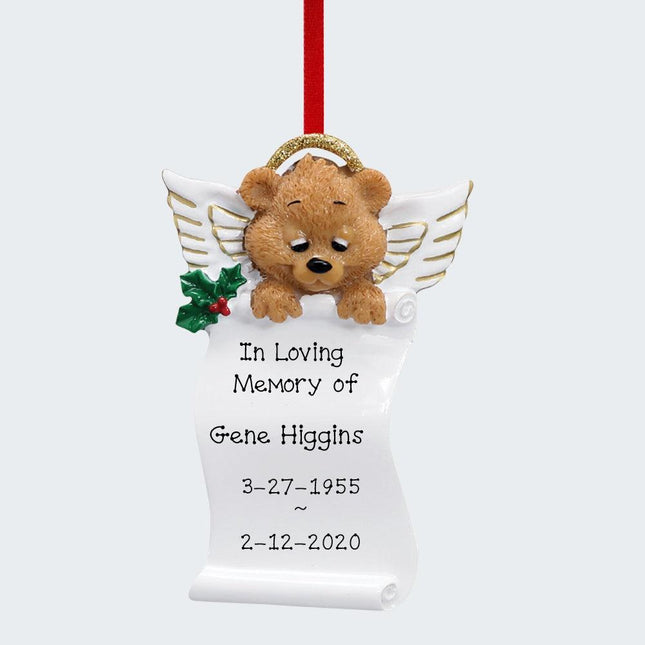 Angel Bear Scroll Ornament created by RUDOLPH AND ME and designed by Ornament Shop