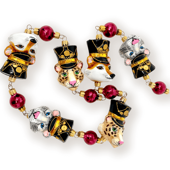 KRG Animal Generals Polish Glass Christmas Garland