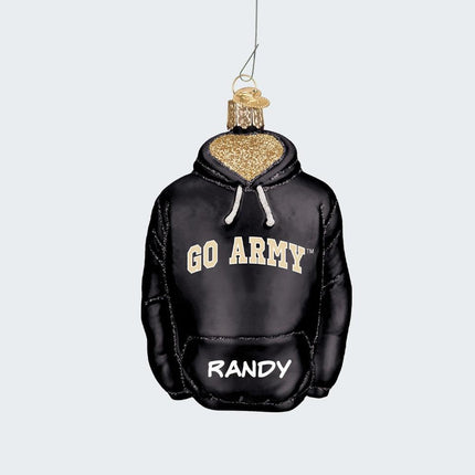 Army Hoodie Sweatshirt Ornament created by OLD WORLD CHRISTMAS and designed by Ornament Shop