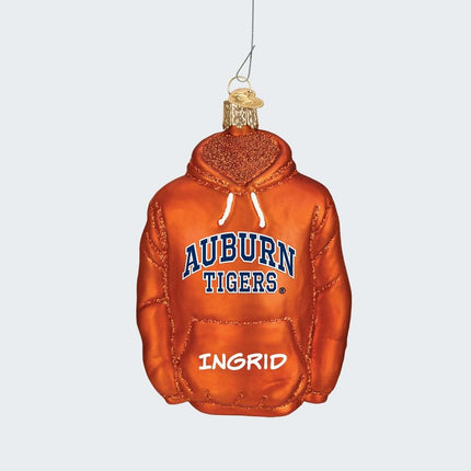 Auburn University Hoodie Sweatshirt Ornament created by OLD WORLD CHRISTMAS and designed by Ornament Shop