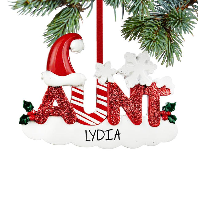 Aunt Letters Ornament created by RUDOLPH AND ME and designed by Ornament Shop