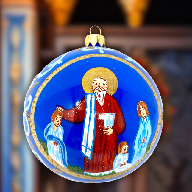 Byzantine Saints Holiday Polish Glass Christmas Ornament B designed by Kenzies of London and by Personalized Ornamentshop