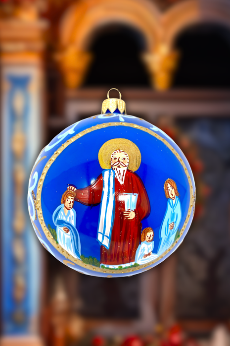 Byzantine Saints Holiday Polish Glass Christmas Ornament B designed by Kenzies of London and by Personalized Ornamentshop