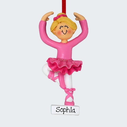 Ballet Dancer Personalized Ornament - HAIR COLOR - Blonde created by ORNAMENT SHOP