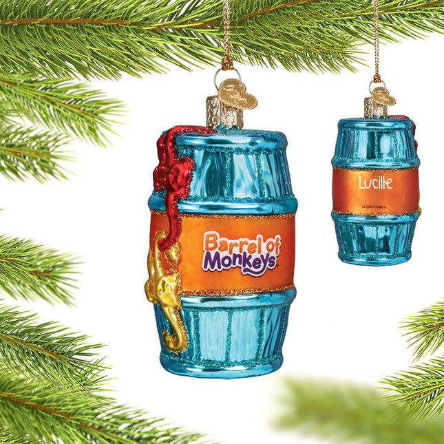 Barrel Of Monkeys Ornament created by OLD WORLD CHRISTMAS and designed by Ornament Shop