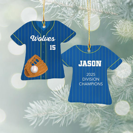 Baseball Jersey Personalized Ceramic Ornament