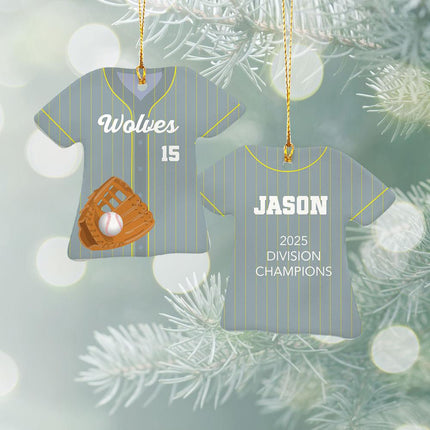 Baseball Jersey Personalized Ceramic Ornament