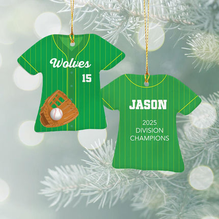 Baseball Jersey Personalized Ceramic Ornament