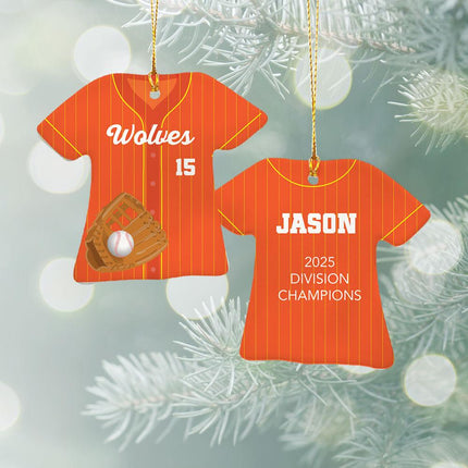 Baseball Jersey Personalized Ceramic Ornament