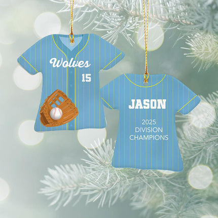 Baseball Jersey Personalized Ceramic Ornament