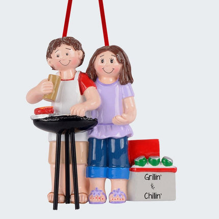 Bbq Couple Ornament created by RUDOLPH AND ME and designed by Ornament Shop