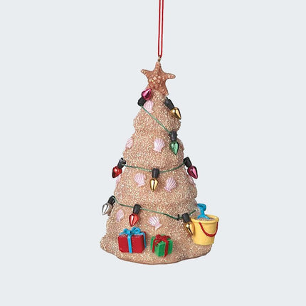 Beach Sand Christmas Tree Ornament created by ORNAMENT SHOP