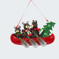Bear Canoe Family 3 Ornament created by KURT ADLER and designed by Ornament Shop