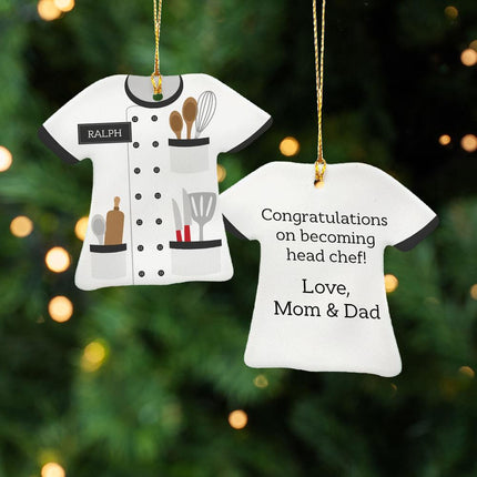 Best Chef Personalized Ceramic Ornament