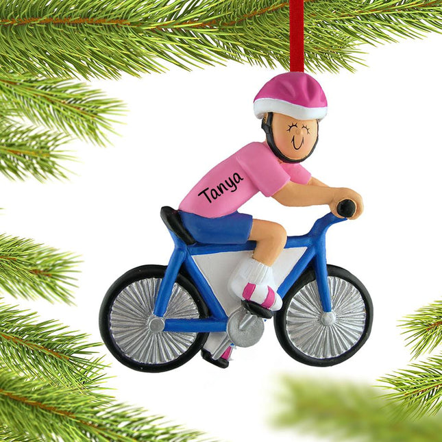 Bicycle Rider Personalized Ornament created by ORNAMENT SHOP