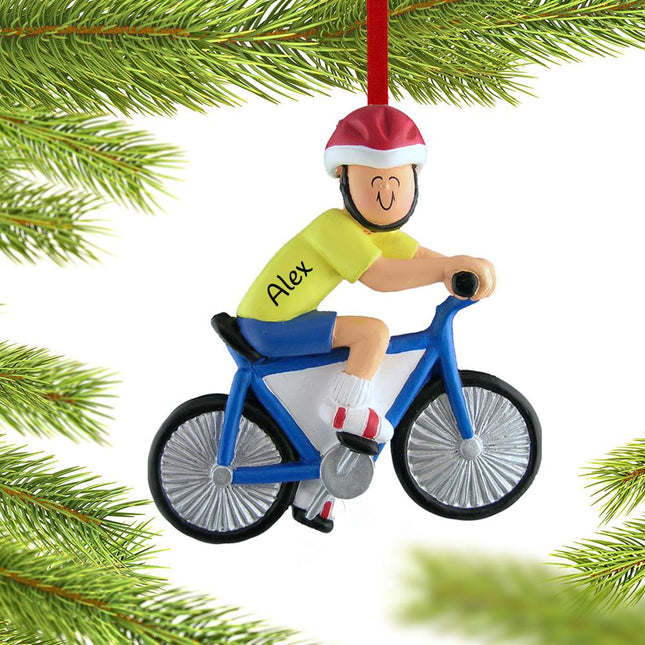 Bicycle Rider Personalized Ornament created by ORNAMENT SHOP