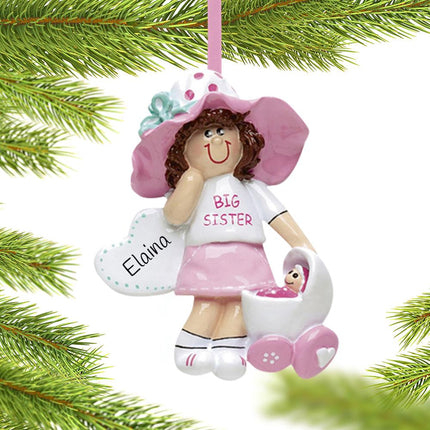 Big Sister with Dolly Baby Buggy Ornament created by RUDOLPH AND ME and designed by Ornament Shop