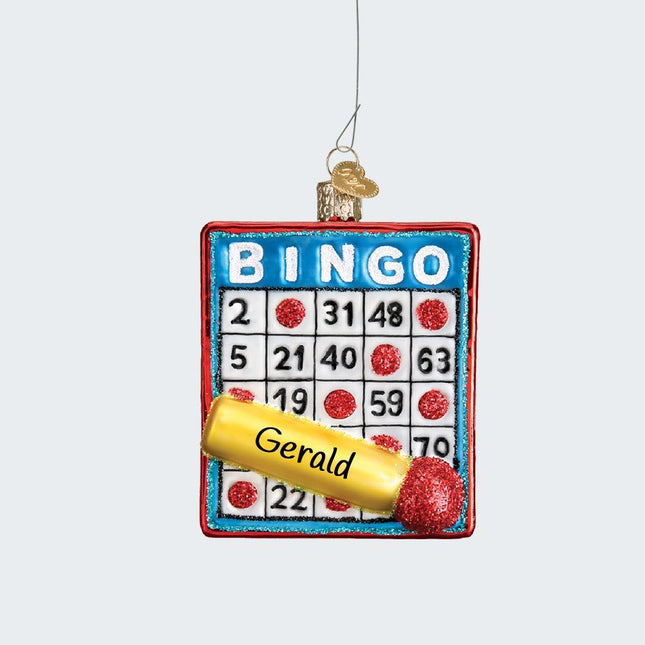 Bingo Card with Marker Ornament created by OLD WORLD CHRISTMAS and designed by Ornament Shop