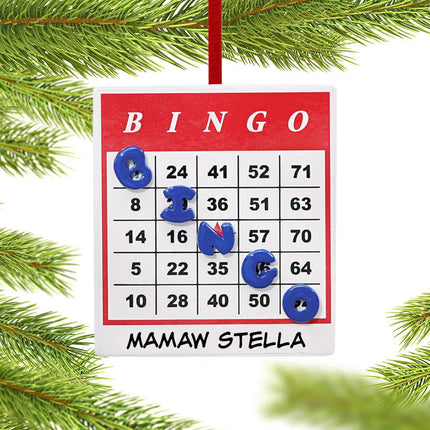 Bingo Card with Winning Bingo Diagonal Line Ornament created by RUDOLPH AND ME and designed by Ornament Shop
