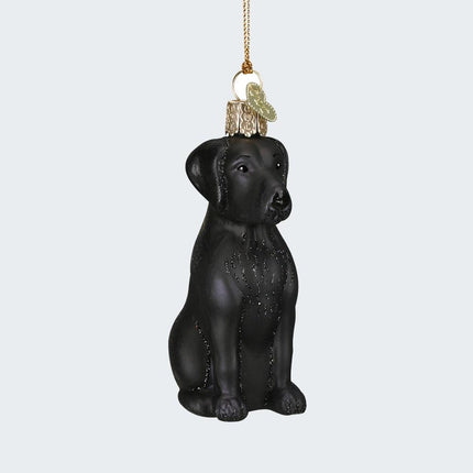 Black Lab Ornament created by OLD WORLD CHRISTMAS and designed by Ornament Shop