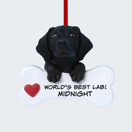 Black Labrador Retriever Ornament created by RUDOLPH AND ME and designed by Ornament Shop