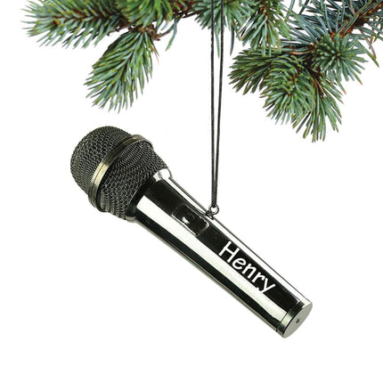 Black Microphone Ornament created by BROADWAY and designed by Ornament Shop
