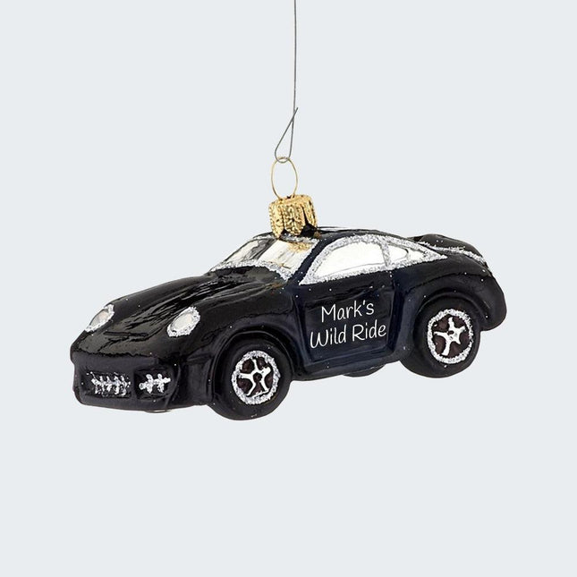 Black Sports Car Ornament created by ORNAMENT SHOP