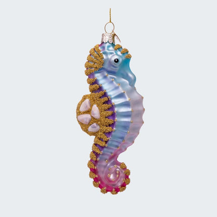 Blue and Gold Seahorse Ornament created by ORNAMENT SHOP