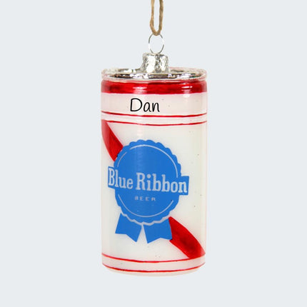 Blue Ribbon Beer Can Ornament created by ORNAMENT SHOP