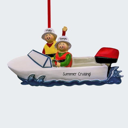 Boat Couple Ornament created by ORNAMENT SHOP