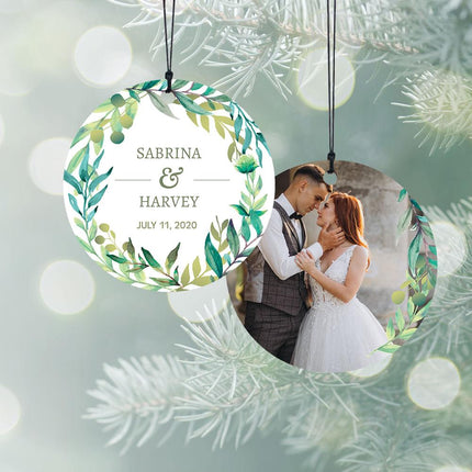 Botanical Personalized Wood Ornament created by ORNAMENT SHOP