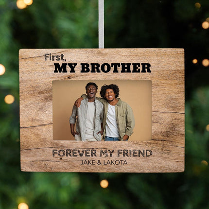 Brothers Personalized Photo Frame Ornament created by ORNAMENT SHOP