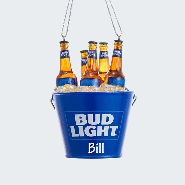 Bud Light Beer Bottles in Bucket Ornament created by KURT ADLER and designed by Ornament Shop