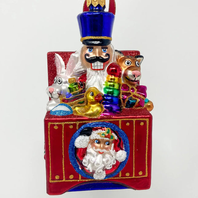 Erik's Toy Box Holiday Polish Glass Christmas Ornament designed by Kenzies of London and by Personalized Ornamentshop