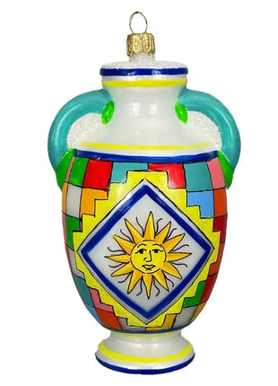 Italian Majolica Vase Polish Glass Christmas Ornament E designed by Kenzies of London and by Personalized Ornamentshop