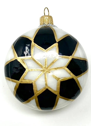 Retro Yo-Yo (Diamond) Polish Glass Christmas Ornament designed by Kenzies of London and by Personalized Ornamentshop