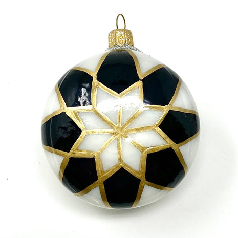 Retro Yo-Yo (Diamond) Polish Glass Christmas Ornament designed by Kenzies of London and by Personalized Ornamentshop