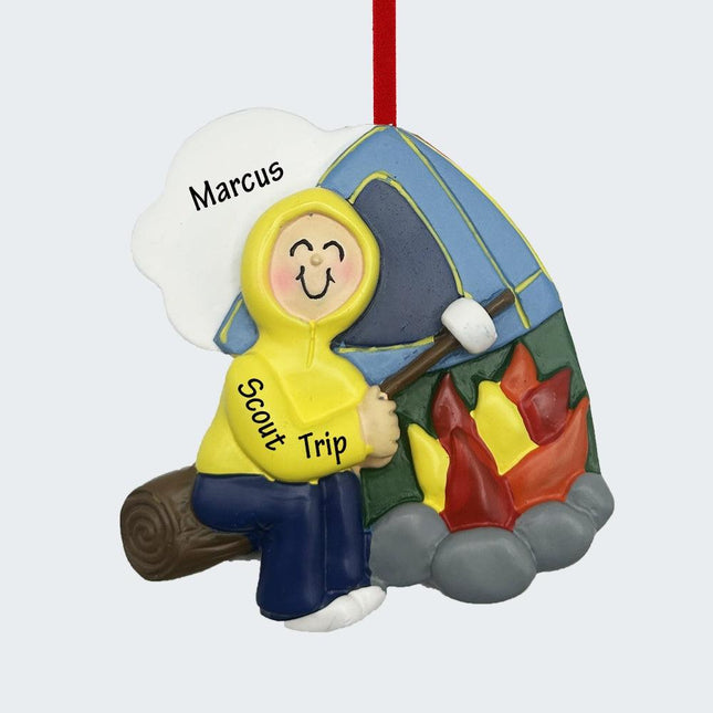 Camping Boy or Girl Ornament - GENDER - Boy created by ORNAMENT SHOP