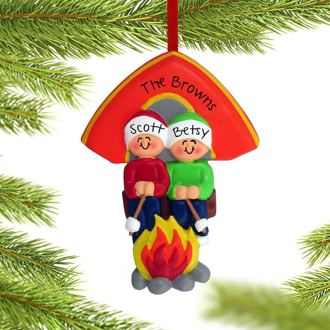 Camping Family Personalized Ornament - 2, 3, 4, 5 Family Members - FAMILY - Couple / 2 Family Members created by ORNAMENT SHOP