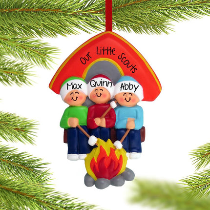 Camping Family Personalized Ornament - 2, 3, 4, 5 Family Members - FAMILY - 3 Family Members created by ORNAMENT SHOP