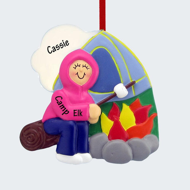 Camping Boy or Girl Ornament - GENDER - Girl created by ORNAMENT SHOP