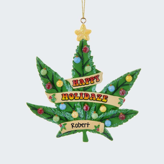 Cannabus Leaf Ornament created by KURT ADLER and designed by Ornament Shop