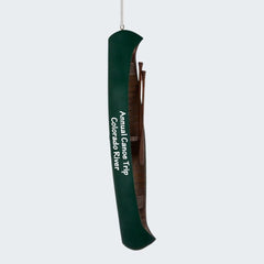 Canoe Personalized Ornament - COLOR - Green created by ORNAMENT SHOP