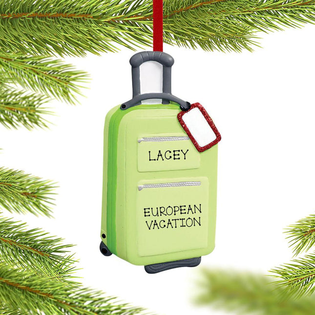 Carry On Suitcase Ornament created by RUDOLPH AND ME and designed by Ornament Shop