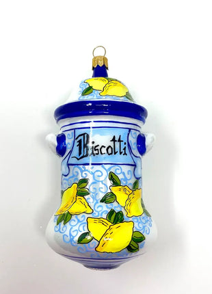 Italian Cookie Jar Holiday Polish Glass Christmas Ornament E designed by Kenzies of London and by Personalized Ornamentshop