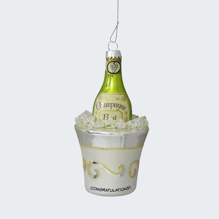 Champagne Bottle in Ice Bucket Ornament created by KREBS and designed by Ornament Shop