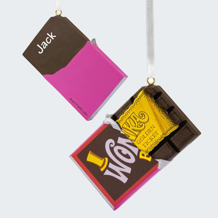 Charlie And The Chocolate Factory Bar & Gold Ticket Ornament created by HALLMARK and designed by Ornament Shop