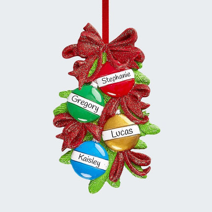 Christmas Ball Family of 4 Ornament created by RUDOLPH AND ME and designed by Ornament Shop