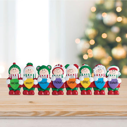 Christmas Lights Tabletop Family of 8 Ornament created by RUDOLPH AND ME and designed by Ornament Shop